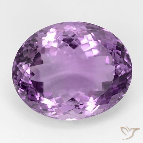 33.84ct Naturel Violet Rosâtre Améthyste, ovale, IF