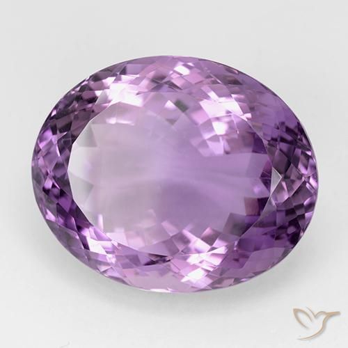 Améthyste Violet Rosâtre naturelle ovale, 33.84 ct, IF