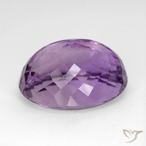 Améthyste Violet Rosâtre naturelle ovale, 33.84 ct, IF