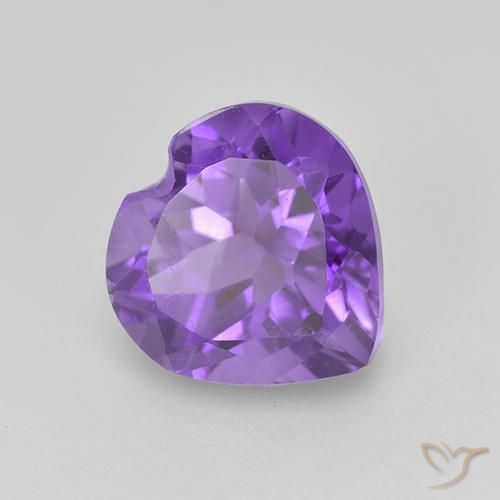 Améthyste Violet moyen naturelle Cœur, 1.79 ct, VS