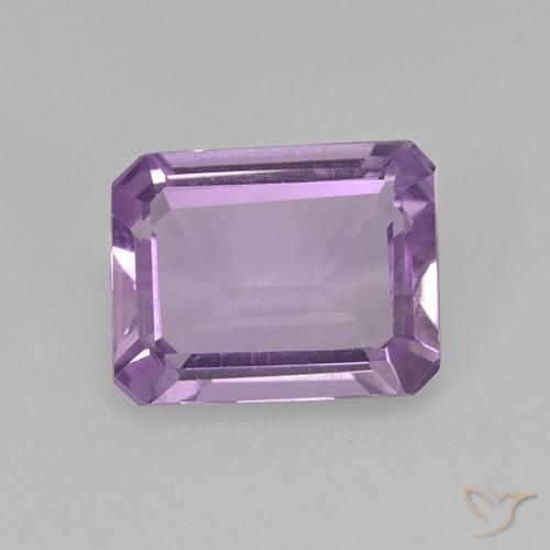Améthyste Violet rosâtre léger naturelle Octogone / coupe Émeraude, 1.84 ct, VS