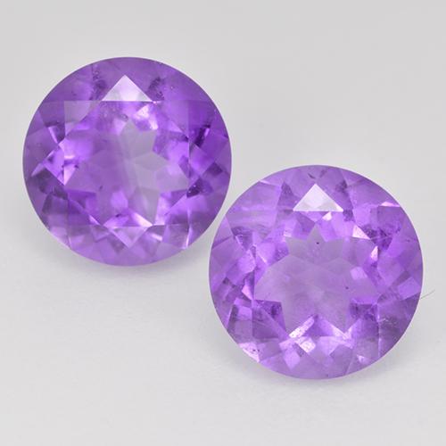 Achetez naturel 3,56ct violet moyen-léger améthyste gems, coupe roude, en provenance brésil chez gemselect. en stock, livraison internationale!
