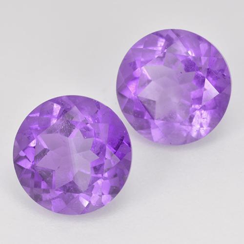 Achetez naturel 3,56ct violet moyen-léger améthyste gems, coupe roude, en provenance brésil chez gemselect. en stock, livraison internationale!