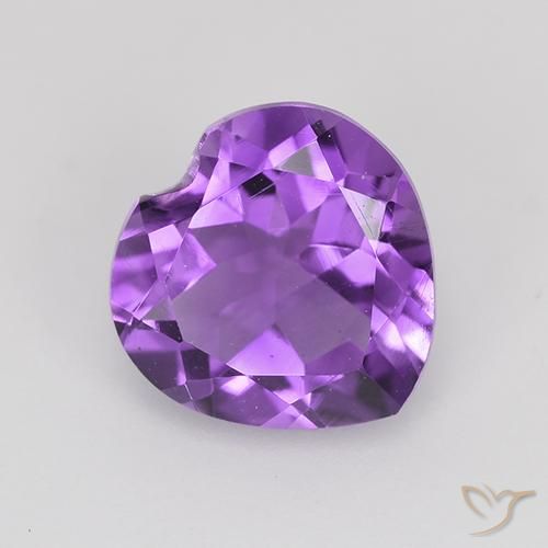 1.44ct Naturel Violet vif Améthyste, Cœur, VS