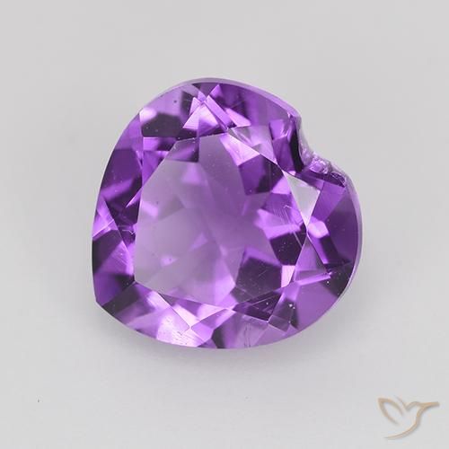 Améthyste Violet vif naturelle Cœur, 1.44 ct, VS