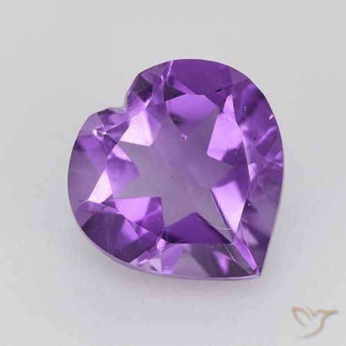1.55ct Naturel Violet intense Améthyste, Cœur, VS