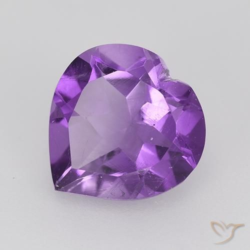 Améthyste Violet intense naturelle Cœur, 1.55 ct, VS