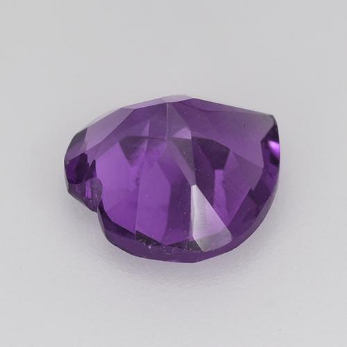 Améthyste Violet vif naturelle Forme de coeur, 1.40 ct, VS