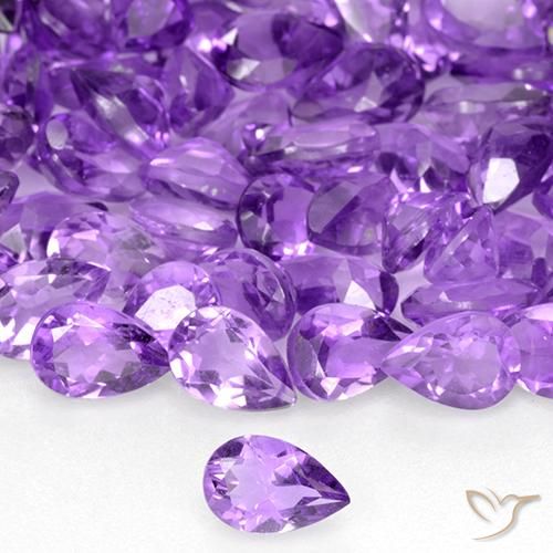 0.38ct Naturel Pourpre violacé profond Améthyste, En forme de poire, VVS-VS