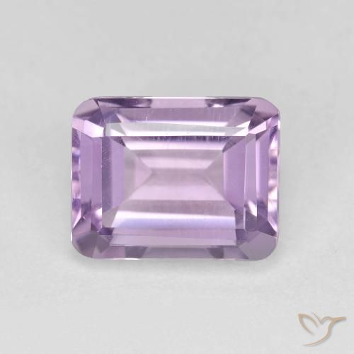 2.37ct Naturel Violet clair Améthyste, Taille émeraude, VVS