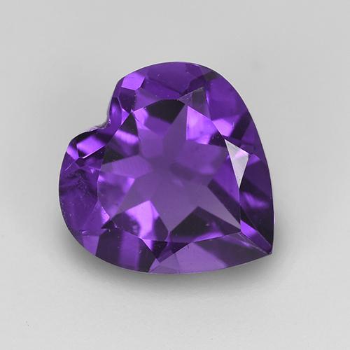 Améthyste Violet intense naturelle Forme de coeur, 1.50 ct, VS
