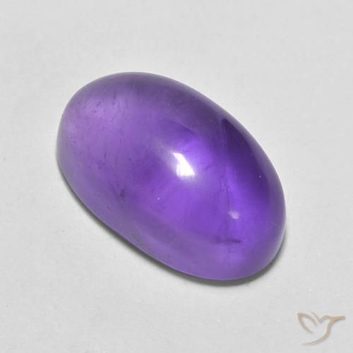 Améthyste Violet moyen naturelle ovale, 4.66 ct, Transparent