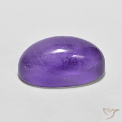 Améthyste Violet moyen naturelle ovale, 4.66 ct, Transparent