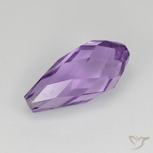 3.42ct Naturel Violet foncé Améthyste, Briolette, VS