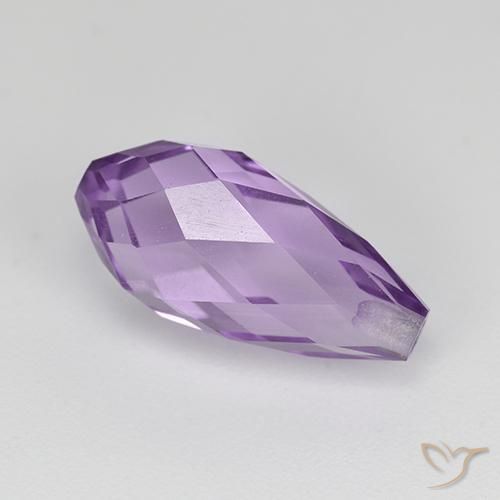 Améthyste Violet foncé naturelle Briolette, 3.42 ct, VS