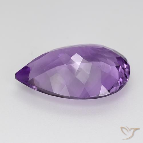 Améthyste Pourpre violacé moyen naturelle En forme de poire, 8.55 ct, VS