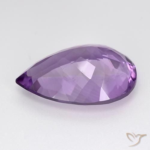 Améthyste Violet foncé naturelle En forme de poire, 9.04 ct, VS