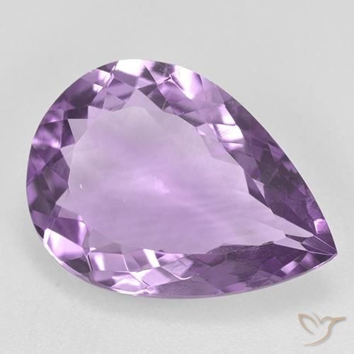 7.98ct Naturel Light-Medium Violet Améthyste, En forme de poire, VVS-VS
