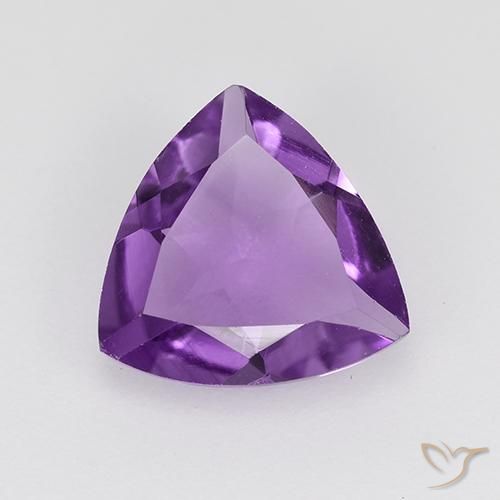 Améthyste Pourpre violacé moyen-foncé naturelle Trillion, 1.36 ct, VVS-VS