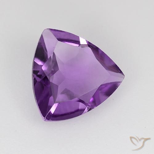 Améthyste Pourpre violacé moyen-foncé naturelle Trillion, 1.36 ct, VVS-VS