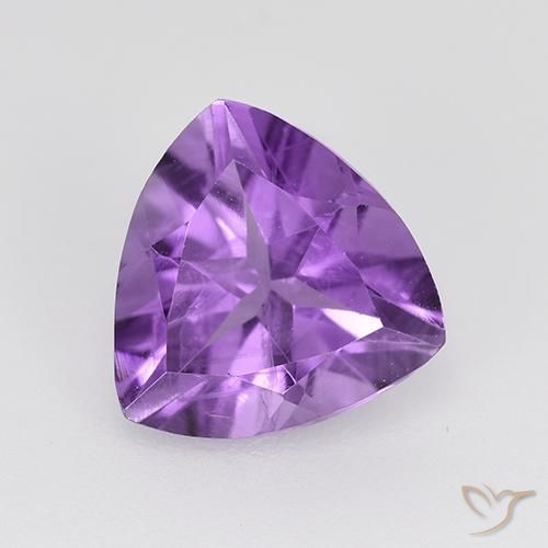 Améthyste Pourpre violacé moyen-foncé naturelle Trillion, 1.58 ct, VVS-VS