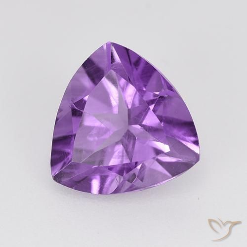 Améthyste Pourpre violacé moyen-foncé naturelle Trillion, 1.58 ct, VVS-VS