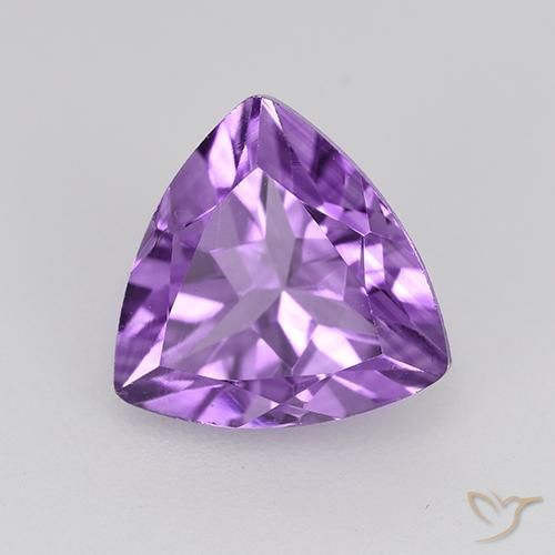 Améthyste Violet moyen naturelle Trillion, 1.64 ct, VVS-VS