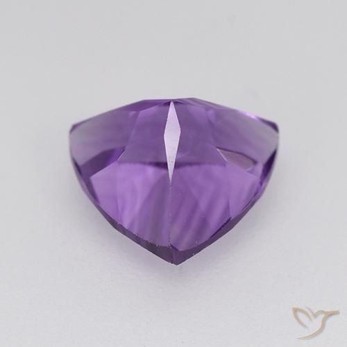 Améthyste Violet moyen naturelle Trillion, 1.64 ct, VVS-VS