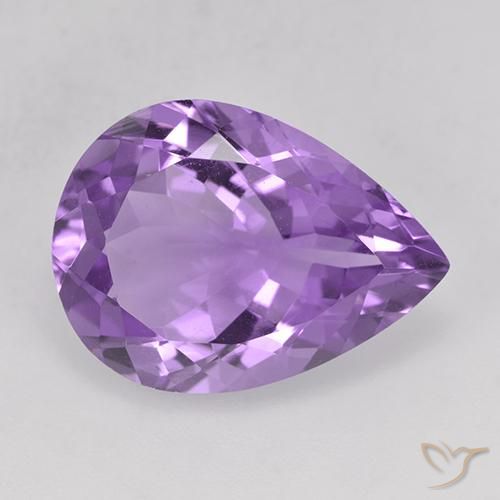 6.86ct Naturel Violet violacé Améthyste, En forme de poire, VVS-VS