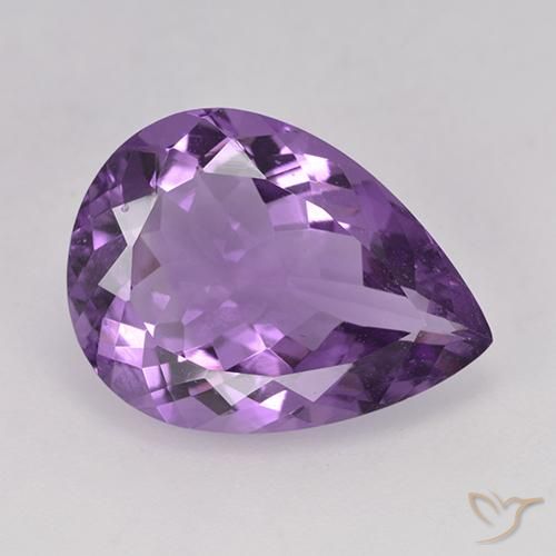 6.43ct Naturel Violet violacé Améthyste, En forme de poire, VVS, Photo A