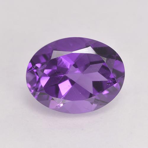 Améthyste Violet intense naturelle Coupe ovale, 1.90 ct, VVS-VS