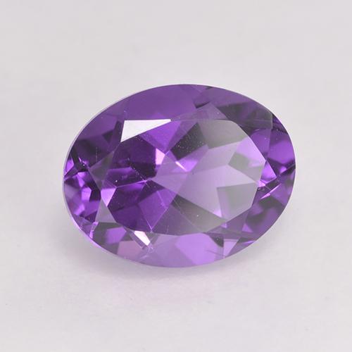 Améthyste Violet intense naturelle Coupe ovale, 1.90 ct, VVS-VS