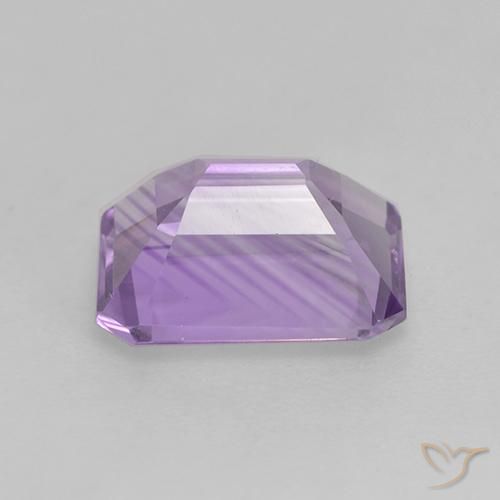 Améthyste Violet rosâtre léger naturelle Octogone / coupe Émeraude, 2.06 ct, VS