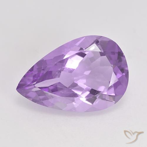 4.45ct Naturel Violet moyen Améthyste, En forme de poire, VS