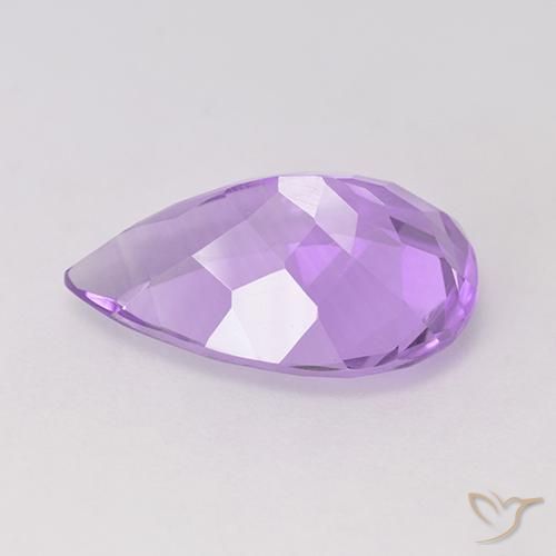 Améthyste Violet moyen naturelle En forme de poire, 4.45 ct, VS