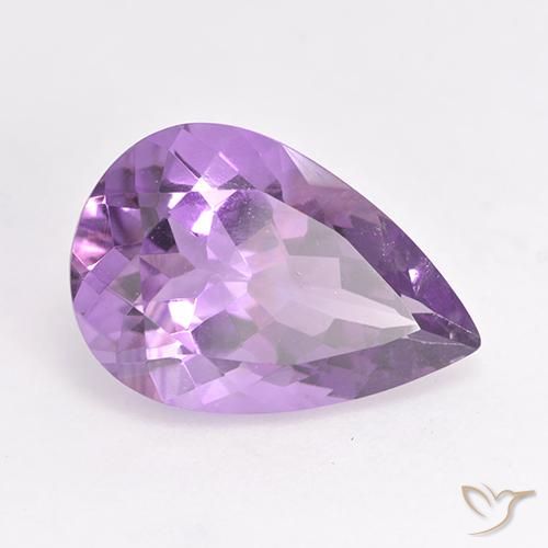 Améthyste Violet rose moyen naturelle En forme de poire, 4.85 ct, VS