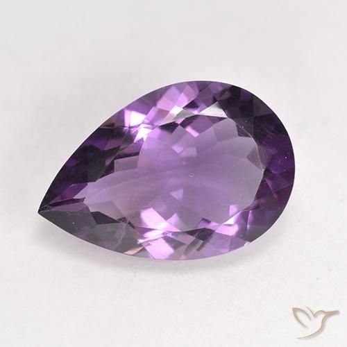 4.56ct Naturel Violet moyen Améthyste, En forme de poire, VS