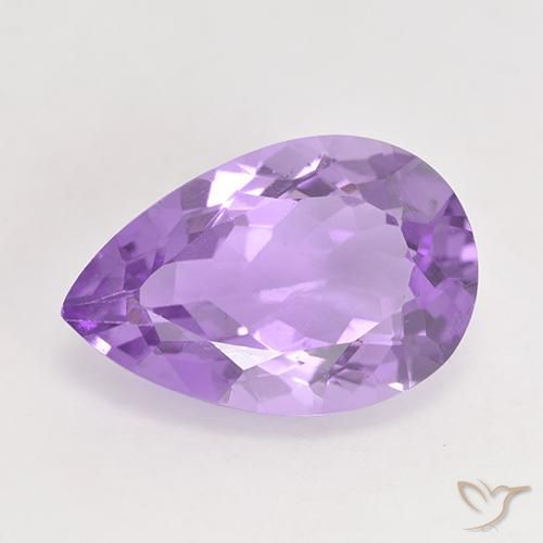 4.87ct Naturel Violet Rosâtre Améthyste, En forme de poire, VVS-VS