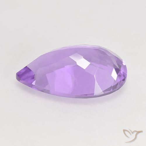 Améthyste Violet Rosâtre naturelle En forme de poire, 4.87 ct, VVS-VS