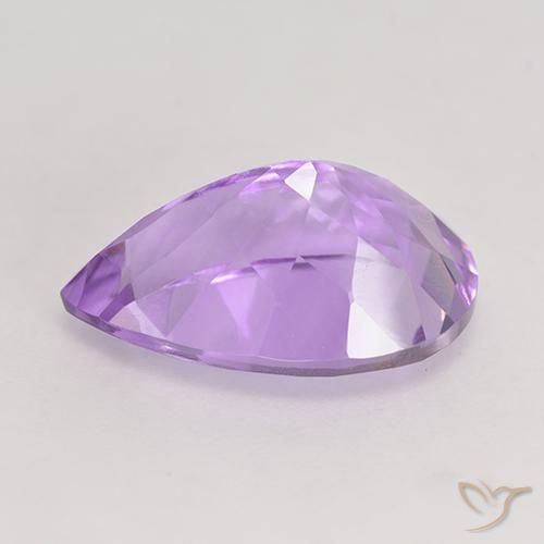 Améthyste Violet rose moyen naturelle En forme de poire, 5.47 ct, VVS-VS