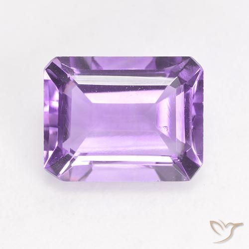 2.00ct Naturel Violet moyen Améthyste, Taille émeraude, VS