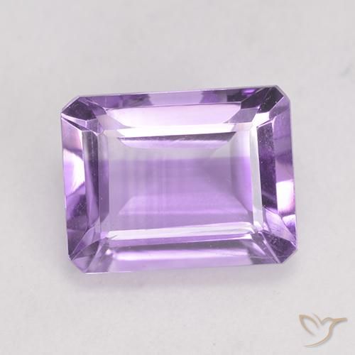 2.20ct Naturel Violet moyen Améthyste, Taille émeraude, VS