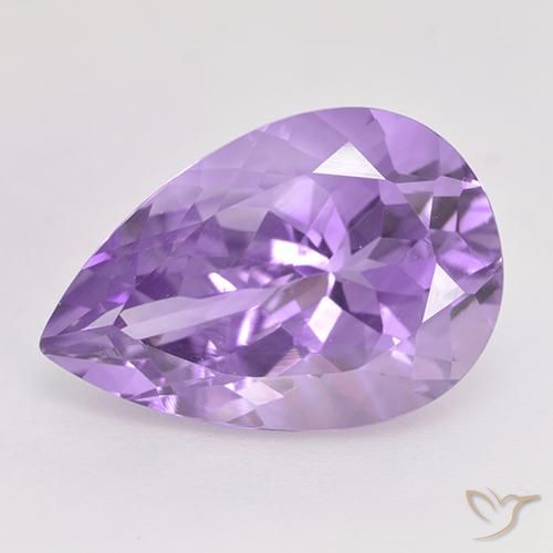 5.68ct Naturel Violet moyen Améthyste, En forme de poire, VVS-VS