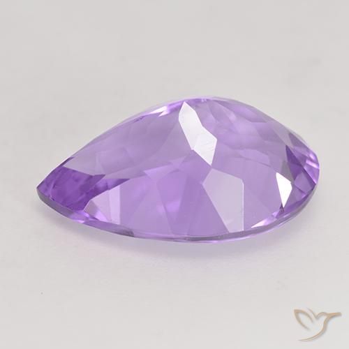 Améthyste Violet Rosâtre naturelle En forme de poire, 5.07 ct, VVS-VS