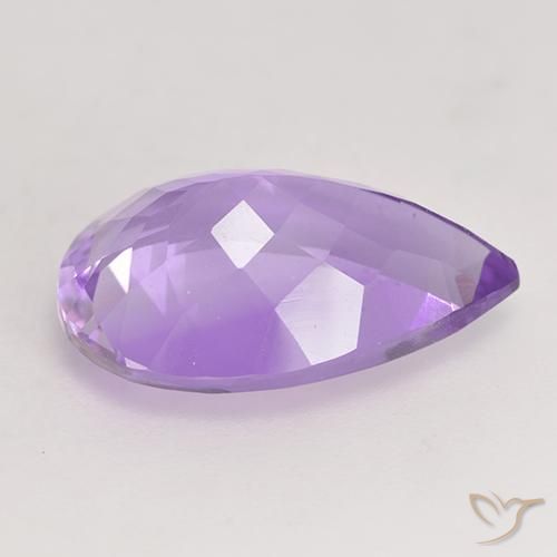Améthyste Violet moyen naturelle En forme de poire, 4.93 ct, VS