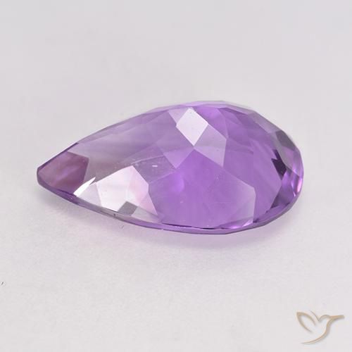 Améthyste Violet violacé naturelle En forme de poire, 4.74 ct, VVS-VS