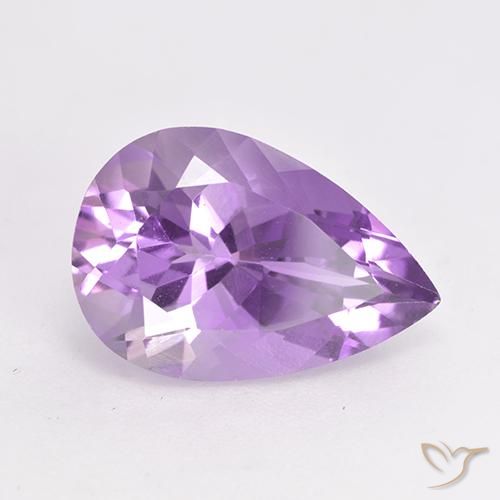 Améthyste Violet Rosâtre naturelle En forme de poire, 5.13 ct, VVS-VS