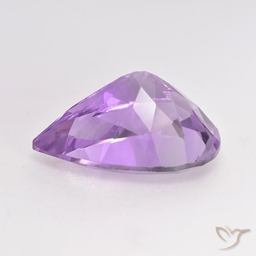 Améthyste Violet Rosâtre naturelle En forme de poire, 5.13 ct, VVS-VS