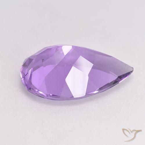 Améthyste Violet moyen naturelle En forme de poire, 4.64 ct, VS