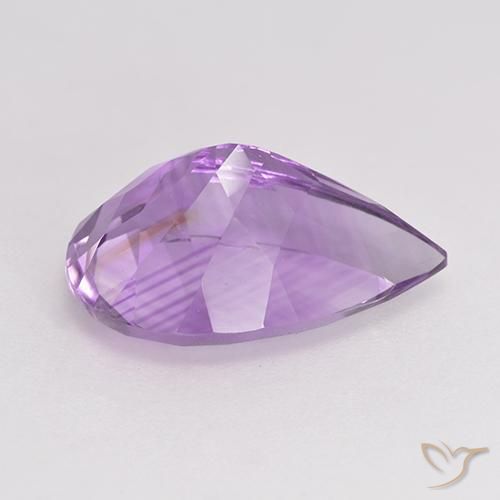Améthyste Pourpre violacé moyen naturelle En forme de poire, 4.77 ct, VS